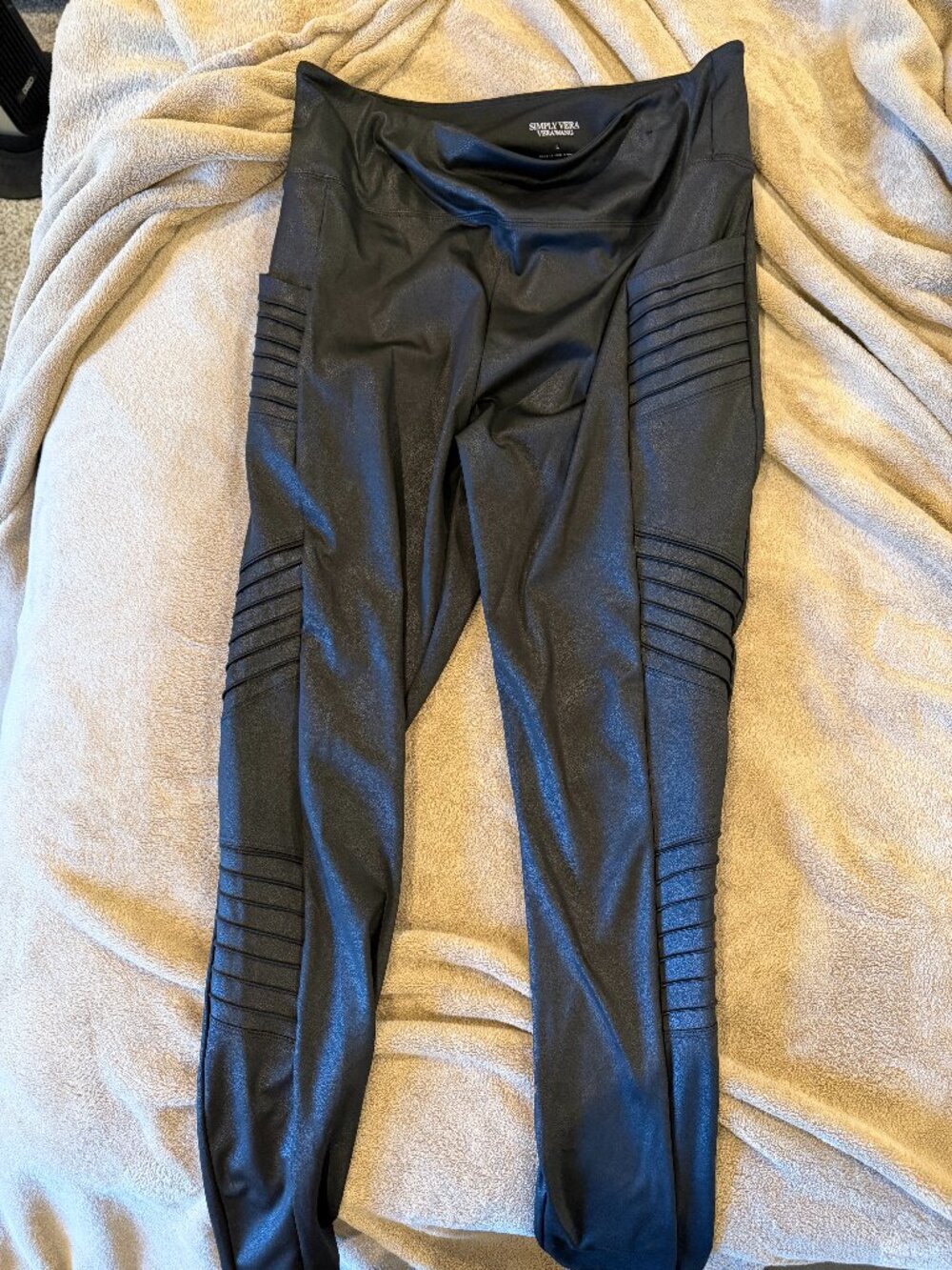 Simply Vera, Vera Wang Moto Faux Leather Leggings